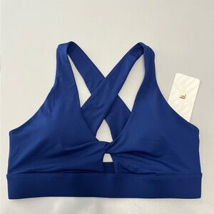 Fabletics Blue Cross-Back Sports Bra